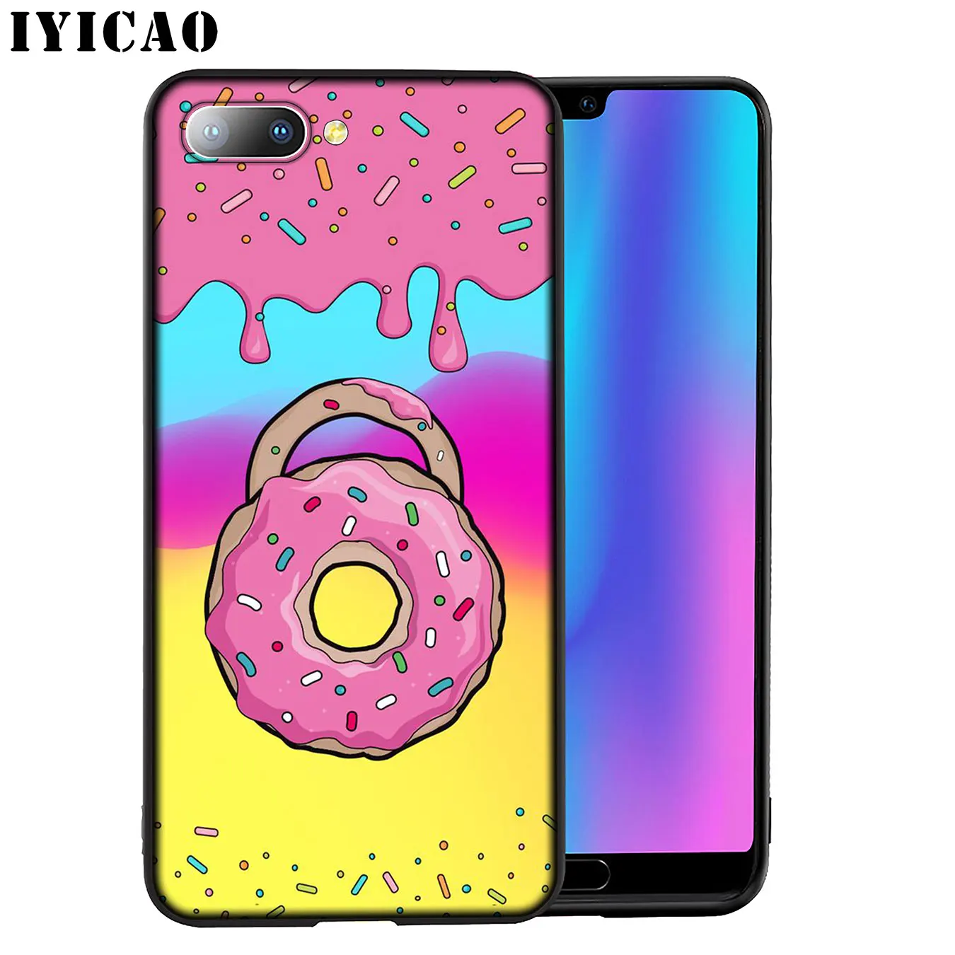 IYICAO cute Donut Soft Silicone Phone Case for Huawei Mate 30 20 10 Pro Nova 5I 5T 5 4 4E 3i 3 2i Lite Smart |
