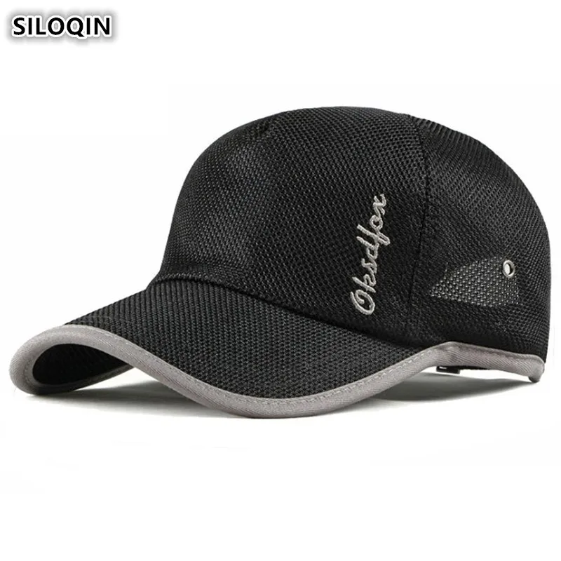SILOQIN Snapback Cap Men's Mesh Breathable Baseball Caps Adjustable Size Bone Summer NEW Women's Ponytail Ventilation Sports Cap