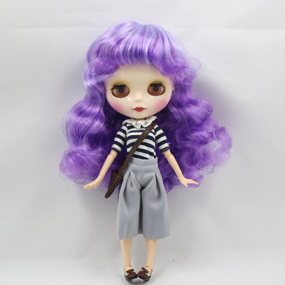 Кукла Blyth ICY DBS 1/6 Обнаженная кукла кудрявые смешанные цвета пурпурные и синие