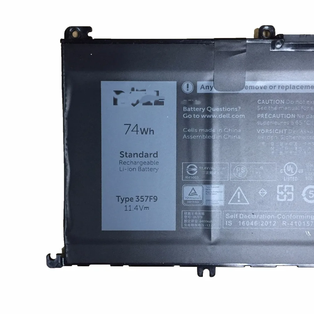11,4 V 74wh происхождения 357F9 ноутбук Батарея для Dell Inspiron15 7559 7000 INS15PD-1548B INS15PD-1748B INS15PD-1848B INS15PD-2548R