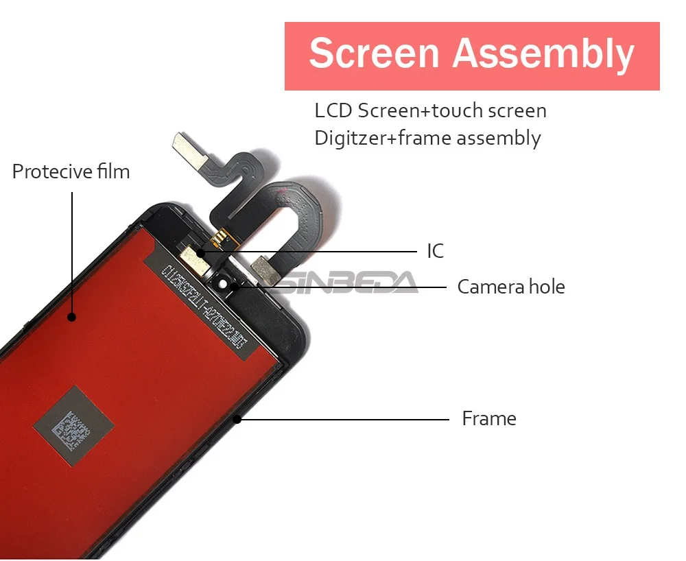 Sinbeda для iPod Touch 5 й ЖК дисплей + сенсорная панель дигитайзер в сборе 6 экран