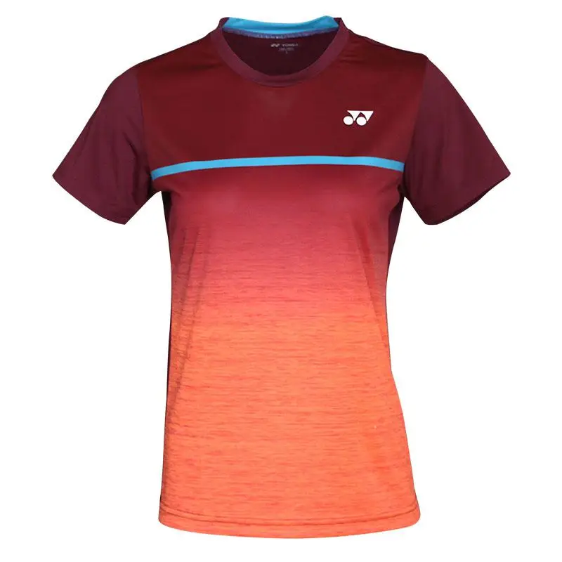 Женские футболки Yonex для бадминтона, дышащие удобные быстросохнущие женские футболки для соревнований по фитнесу и теннису с коротким рукавом - Цвет: Слоновая кость