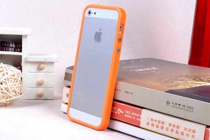 Однотонный ТПУ Pc силиконовый защитный бампер для Iphone 5 5S SE защитный чехол для сотового телефона чехол 10 цветов