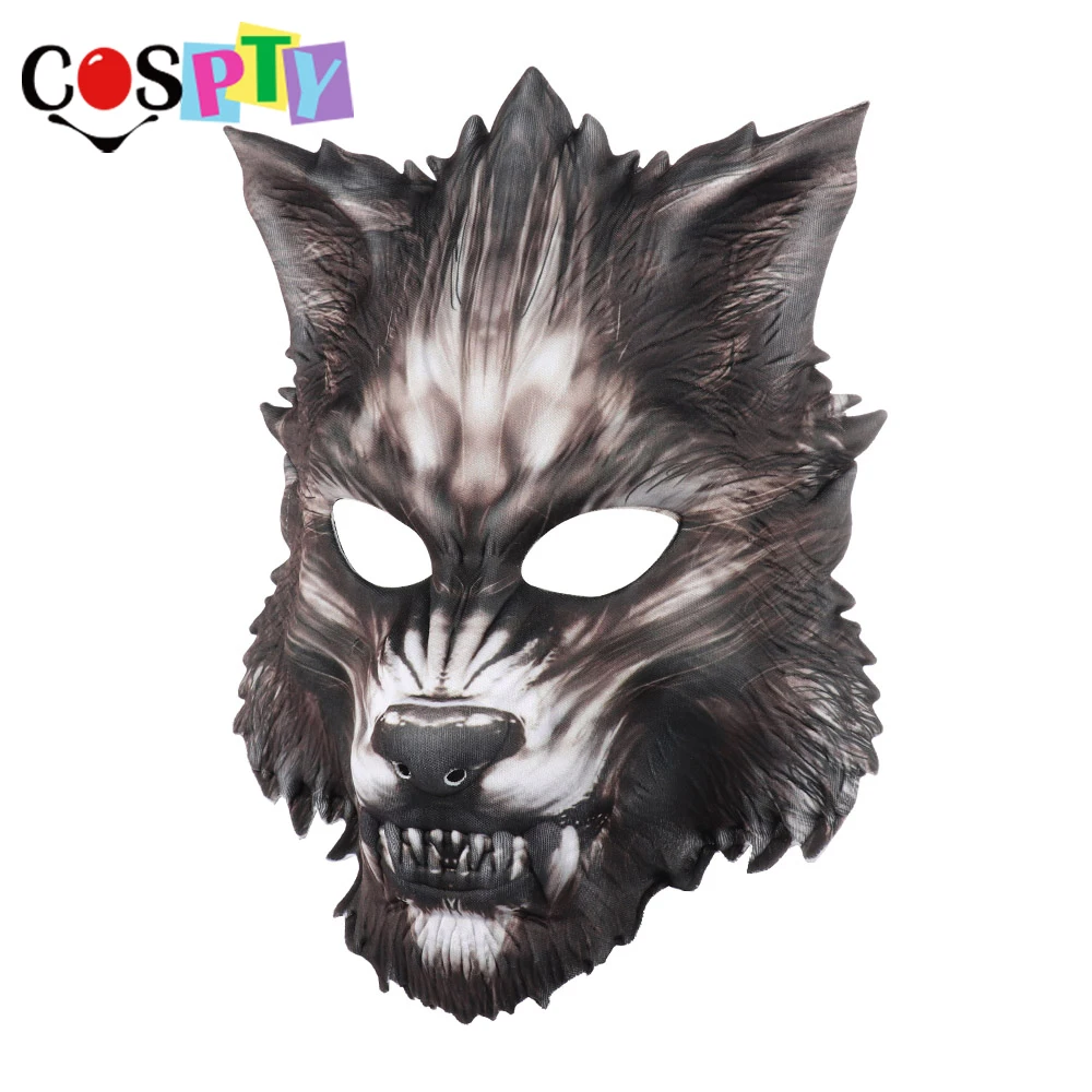 Cospty Canival костюм животного ужас реалистичный волк маскарад Хэллоуин маска