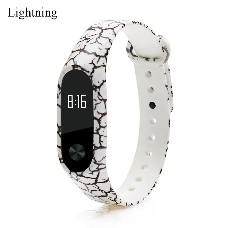 Lighting BOORUI mi band 2 ремешок pulsera силиконовый pulseira band2 ремешок на запястье Замена для xiaomi mi 2 умный Браслет напульсники - Цвет: Lighting