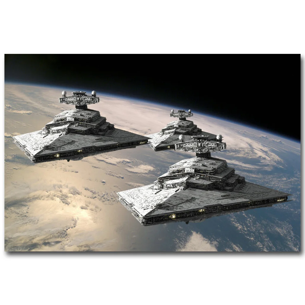 Звездные войны Империя в войнах художественный постер из шелковой ткани с