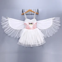 new girls swan wings show dress angel flamingo princess hanging costume
