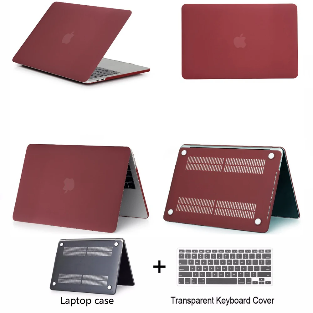 Кристальный \ Матовый Прозрачный чехол для Apple macbook Air Pro retina 11 12 13 15 для mac book Air 13 чехол+ чехол для клавиатуры