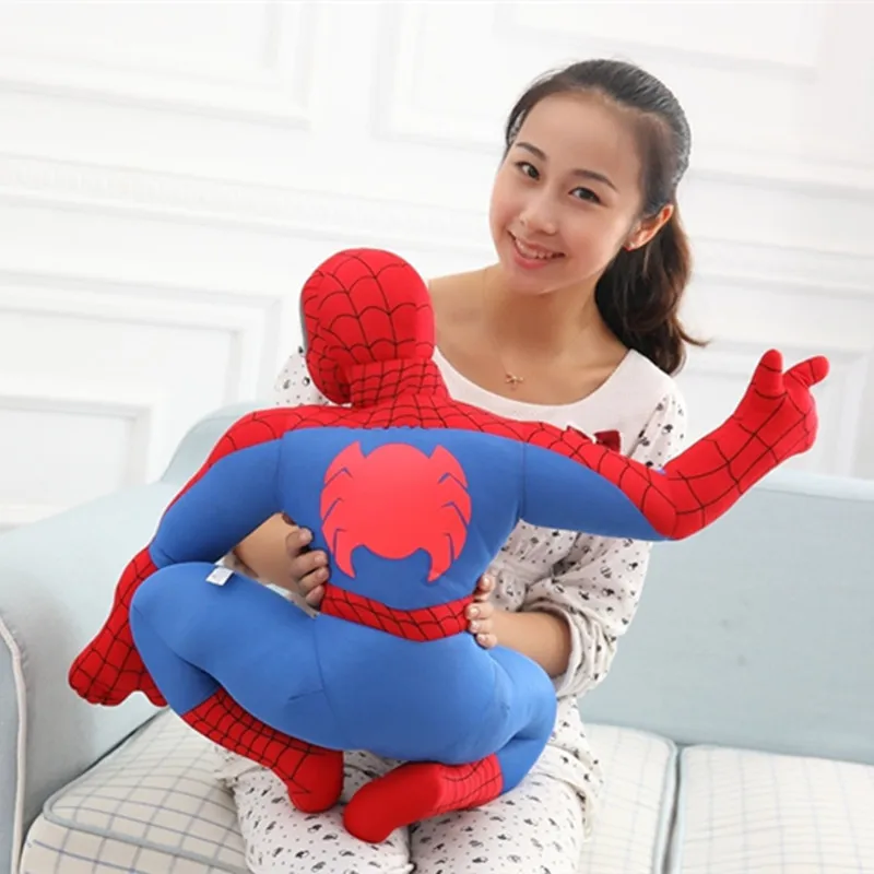 1 шт. 35 см Мультфильм сидя Человек-паук Плюшевые игрушки фильм мстители мягкие