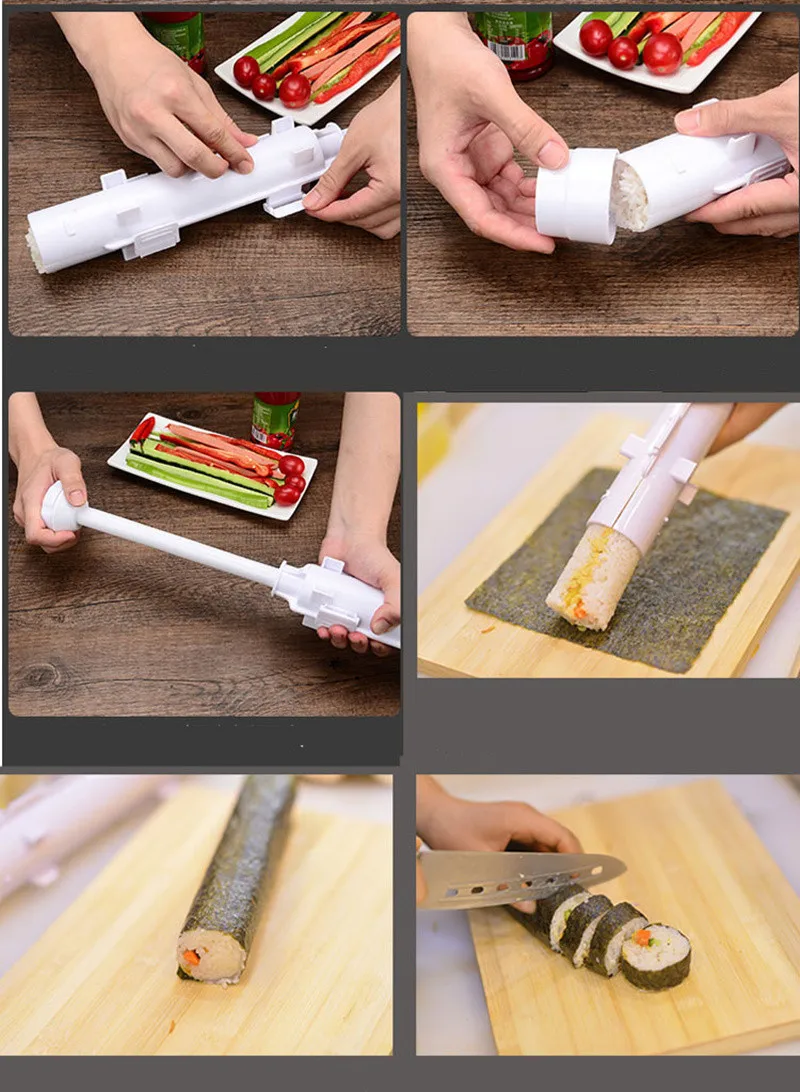 Быстрый суши Базука ролик Суши производитель роликовый ролл плесень DIY кухонный инструмент рисовое мясо растительное изготовление плесень