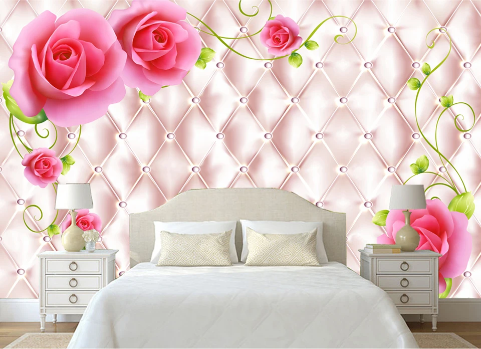 

Classic Luxury 3d Photo for Walls livingroom Wall Paper Wallpaper Mural Ceiling Bedroom TV Sofa Background Rose Paper Mural Home