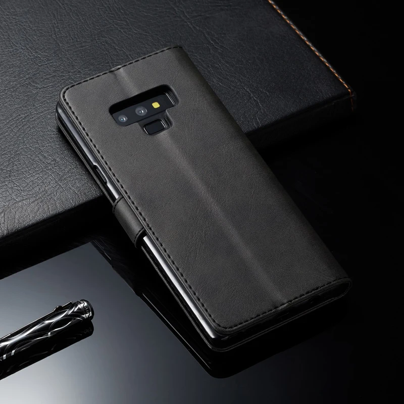 2018 роскошный флип-чехол для Samsung Galaxy Note 9 8 Note9 Note8 кожаный чехол Модный Магнитный