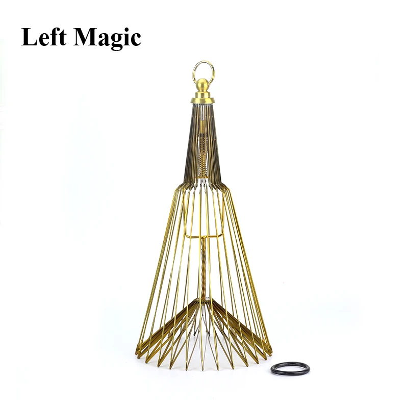 Позолоченная клетка для птиц среднего размера (голубь появляющийся в клетке)