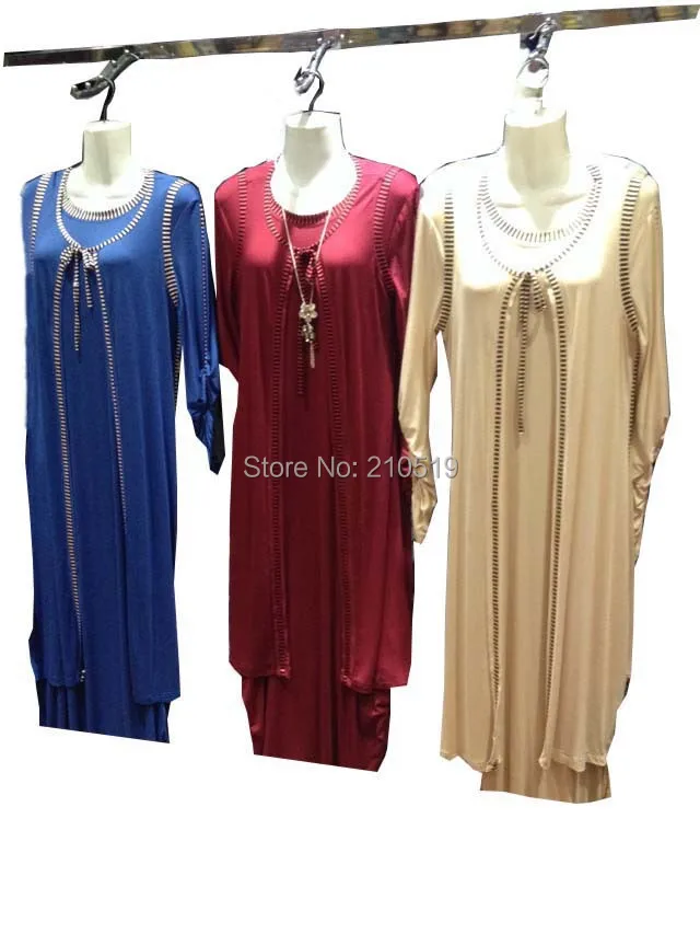 Распродажа модный серый исламский женский хлопковый комплект 1 кг длинная абайя