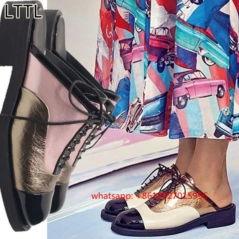 2017 Новое Прибытие Весна Осень Зашнуровать Мед Каблуки Женщин Одного обувь