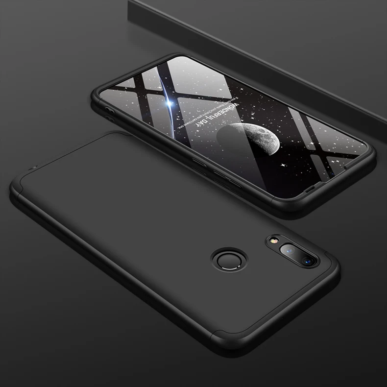 GKK чехол 3 в 1 для samsung Galaxy M20 M10 M30 A10 A30 A50 A80 чехол матовый противоударный защитный тонкий чехол Аксессуары для телефонов - Цвет: Black