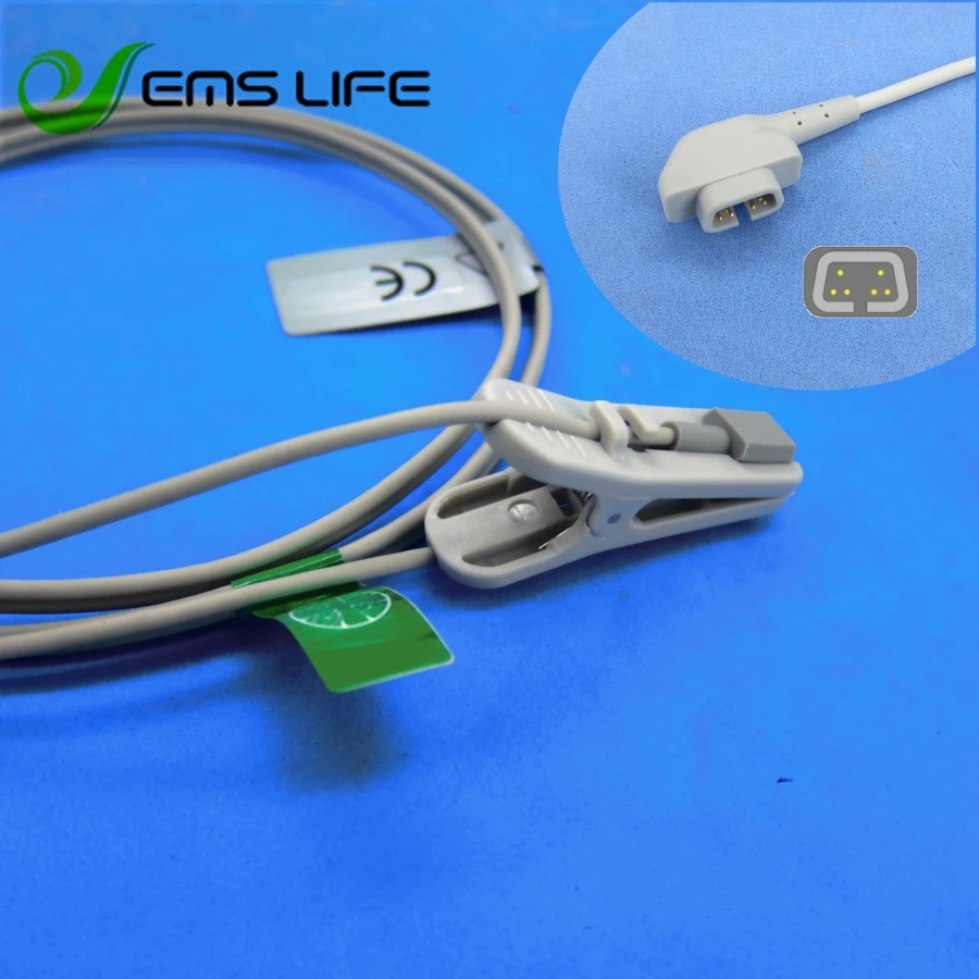 

short cable adult ear clip spo2 sensor for CSI patient monitor