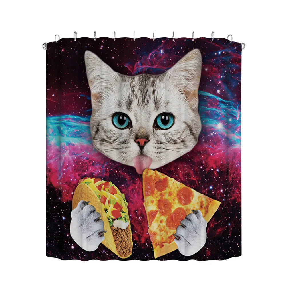 Занавеска для душа водонепроницаемые шторы ванной 12 крючков разные узоры | Дом и