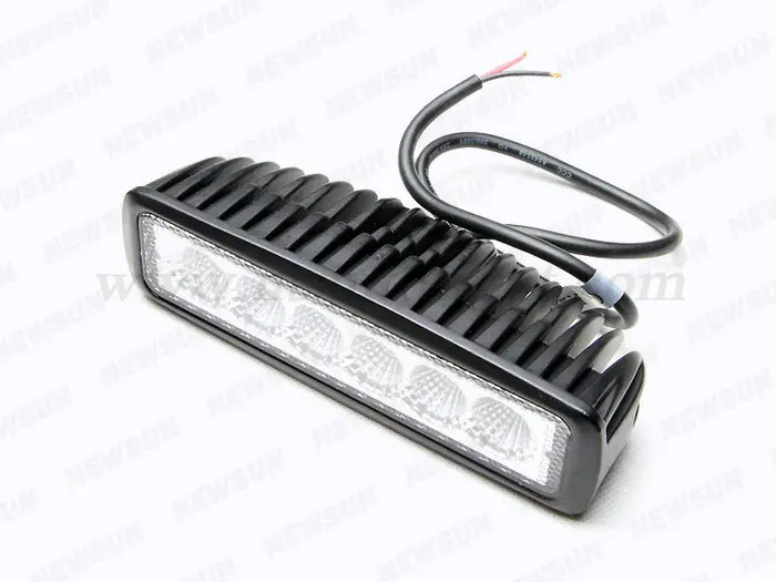 6 Inch 10-30v 18W White Flood beam LED Work Light Bar for Indicators Motorcycle Driving Offroad Boat Car Truck 4x4 SUV |