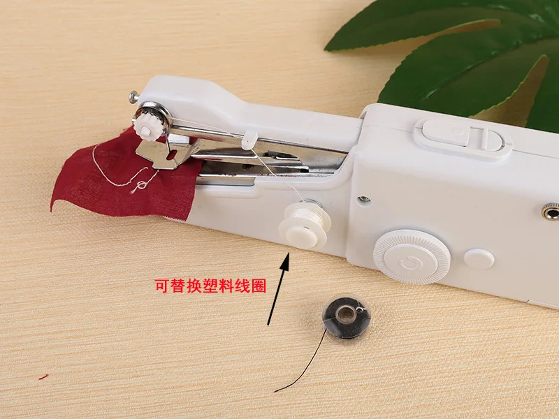 NeedleWork Mini Portable Hand Sewing Machine Clothes Fabrics Electric Overlock sewing table small machine | Дом и сад
