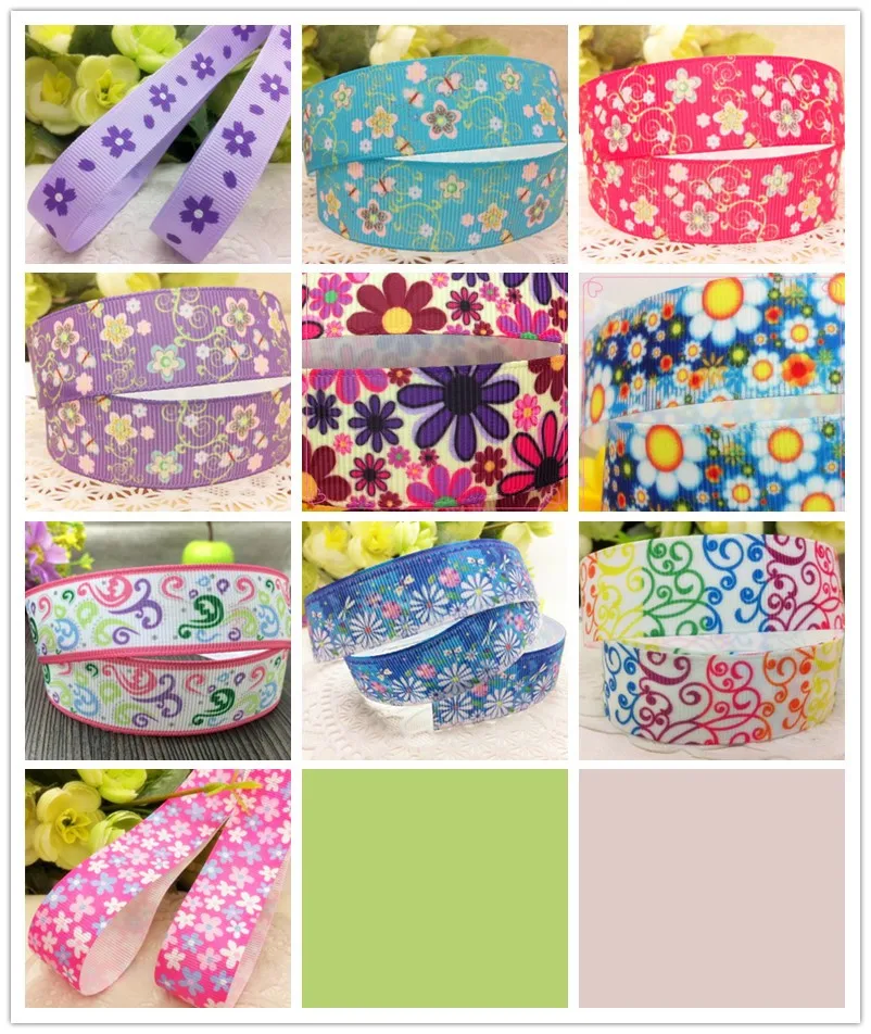 Винтаж Цветы Печатный рисунок лента полиэфир корсажная подарок посылка DIY