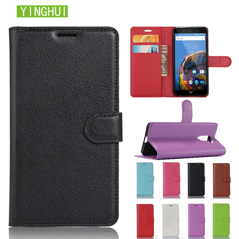 Кожаный чехол-книжка для wileyfox Swift 2 защитный чехол-кошелек чехол телефона plus (5 0)