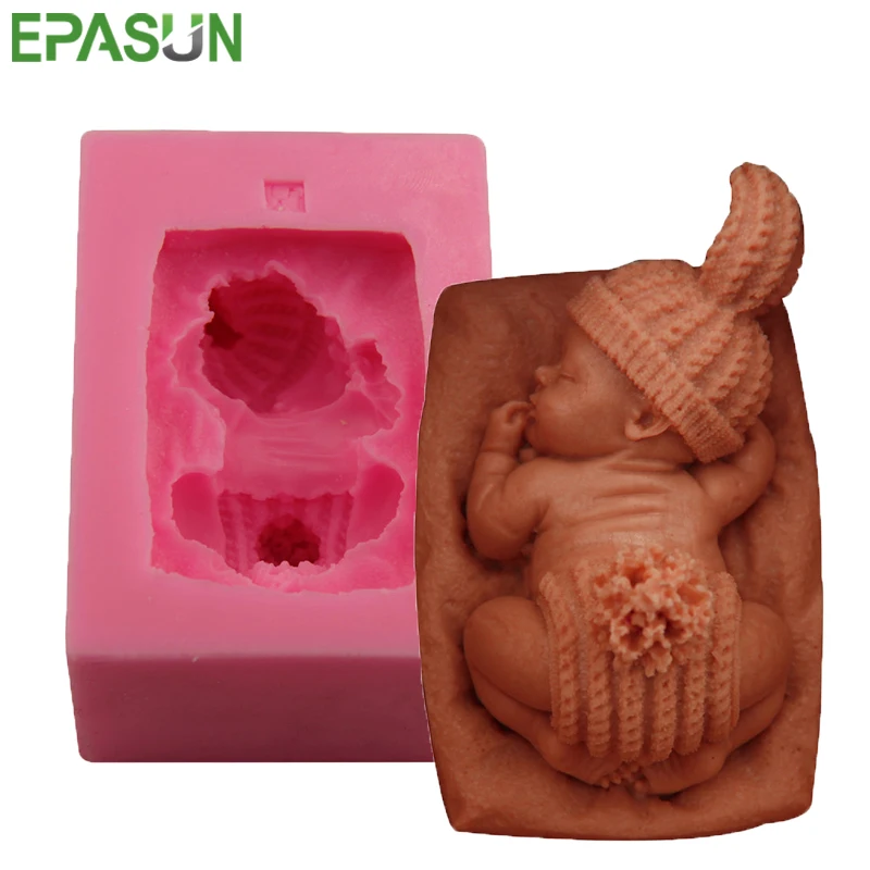 

EPASUN Silicone Soap Mold Heart Making Baby Shape Form Fondant Mold 3D Gunpaste Cake Chocolate Decorating Candy Tool Handmade
