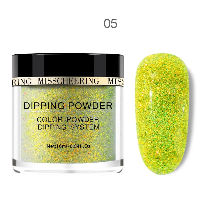10 мл/коробка голографический Блестящий окунающий порошок без лампы Порошок для