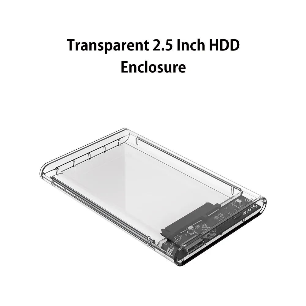 2139U3-CR ORICO 2,5 дюймовый Прозрачный чехол для жесткого диска USB3.0 на Sata 3,0, 5 Гбит/с, поддержка 2 ТБ, протокол UASP, корпус для жесткого диска 2139U3 - Цвет: 2139U3-CR