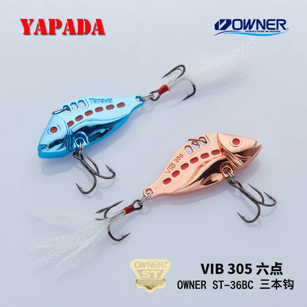 YAPADA VIB 305 шесть точек 20 г/25 г владелец тройной крючок 50-53 мм перо многоцветный цинковый сплав Металл VIB рыболовные приманки бас