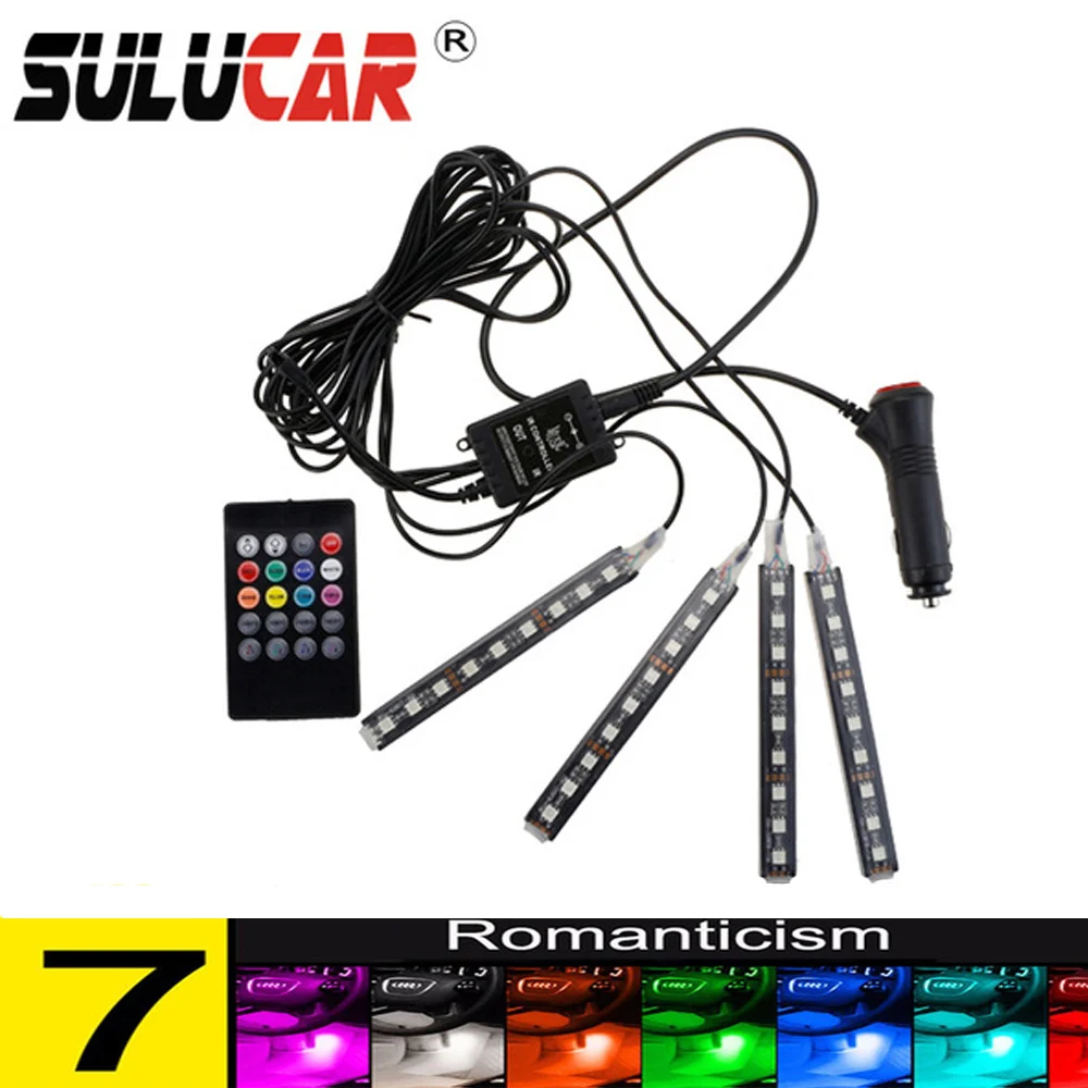 SULUCAR 1 светодио дный компл.. RGB led с управление remoto стайлинга автомобилей огни