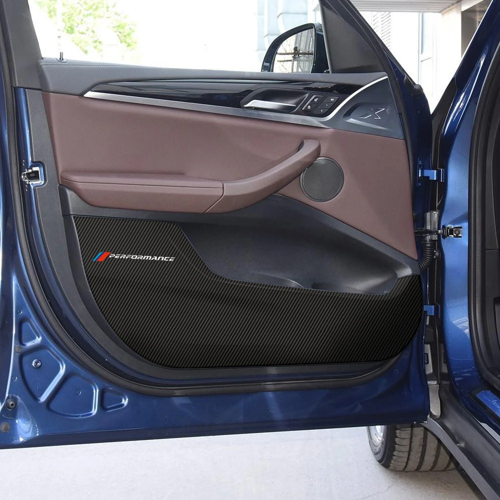 Виниловая Противоударная наклейка 5D из углеродного волокна для дверей