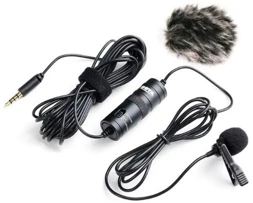 with Windshield BOYA BY-M1 петличный аудио видео телефон микрофон конденсаторный микрофон рекордер для iPhone Andriod телефонов Canon Nikon DSLR видеокамера - Цвет: with Windshield
