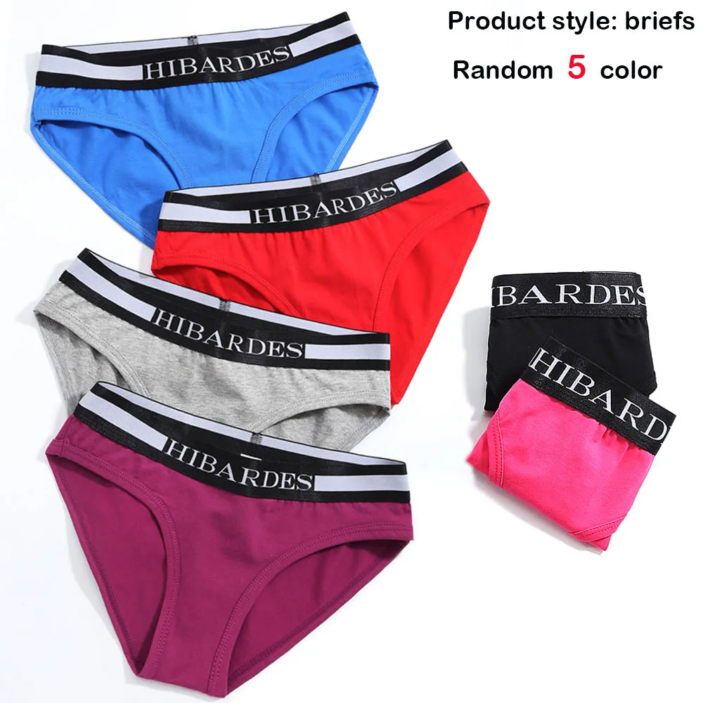 5pcs cotton briefs 5 шт./партия, женские интимные трусики, сексуальное женское белье, 93% хлопок, черный пояс, женские бикини, размер S-XL - Цвет: 5pcs cotton briefs