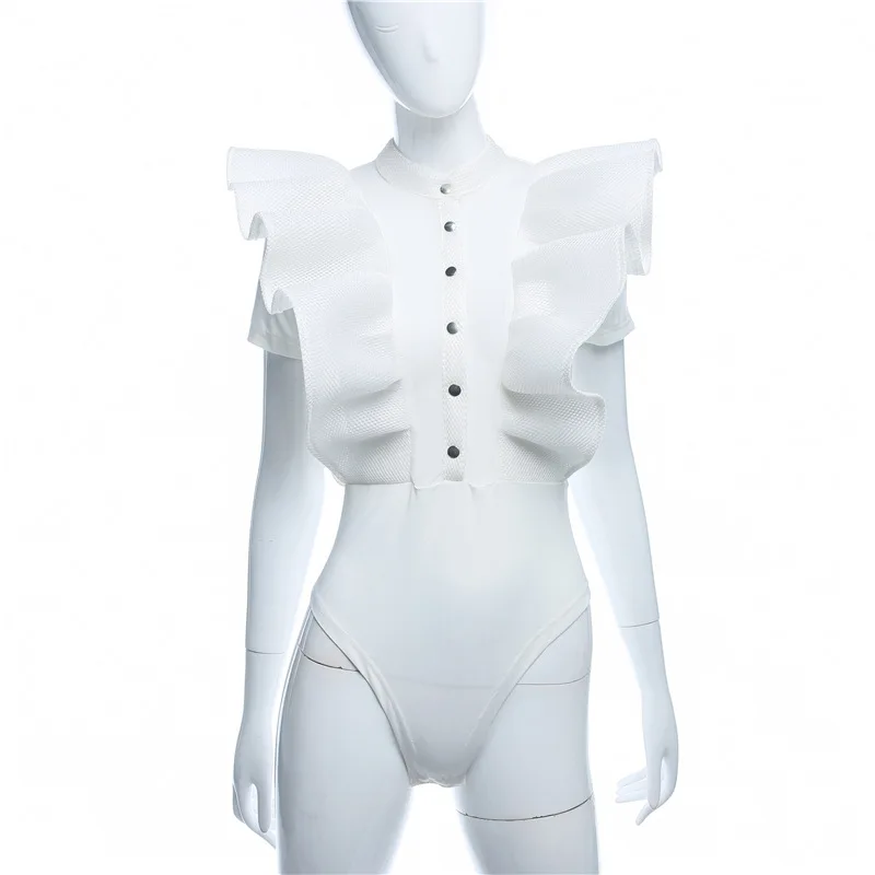 GETSRING бабочка рукав Лотос сплайсинга прозрачная газовая одежда комбинезон в