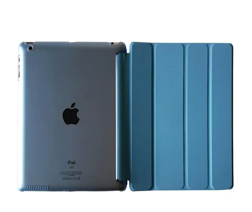 Ультра тонкий твердый PU чехол для iPad 2/3/4 чехол умная скобка Подставка для планшета чехол для iPad 2 iPad 3 iPad 4 чехол смарт-подставка - Цвет: blue