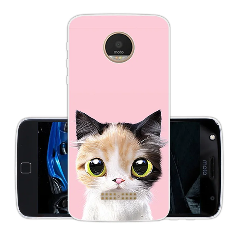 Мягкий Тонкий силиконовый чехол для Motorola Moto Z Play X 4 XT 1635-03 XT1635 Pink |
