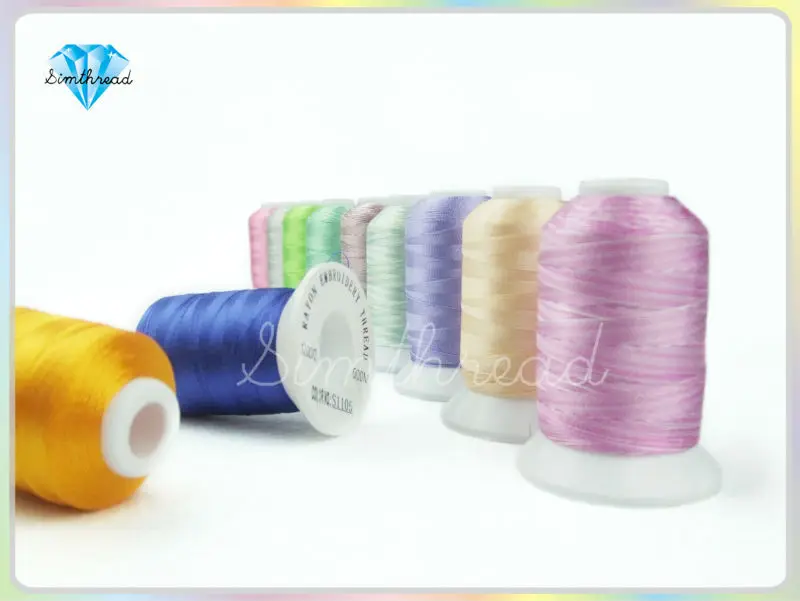 New Arrival 58 Colors Rayon Embroidery Spools Thread 550M/Spool with 12pcs Style A Bobbins | Дом и сад