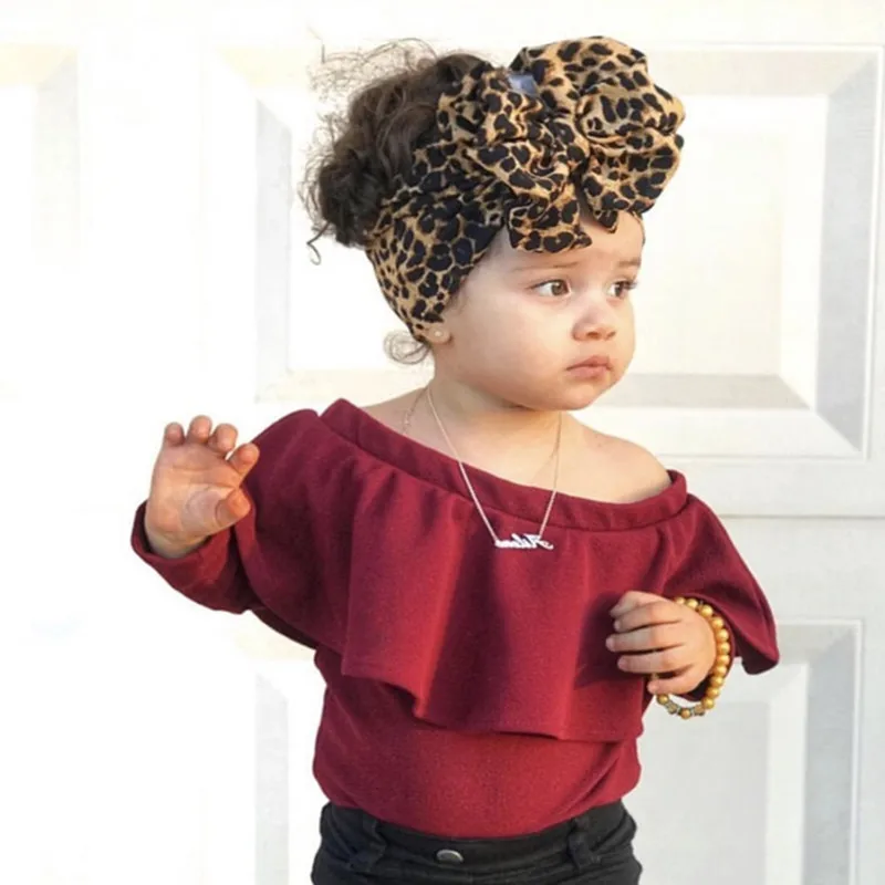 Детская повязка на голову с леопардовым принтом весенне-летний модный тюрбан для