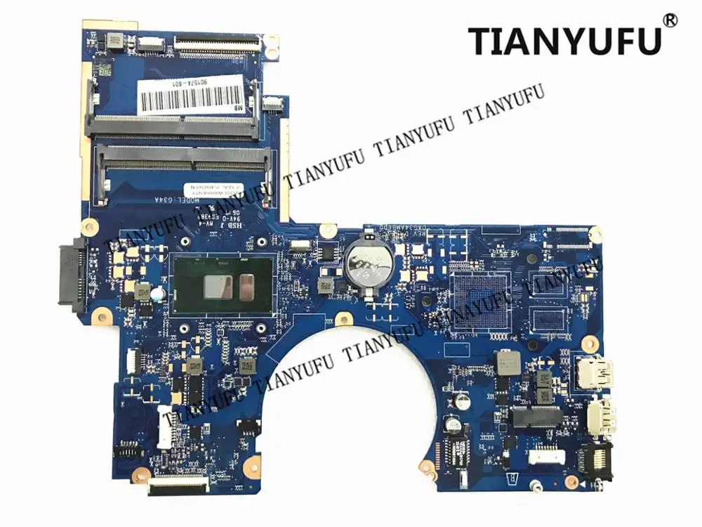 Материнская плата для ноутбука HP Pavilion 15 AU 901574 601 001 DAG34AMB6D0 DDR4 W/ i5 7200U протестирована