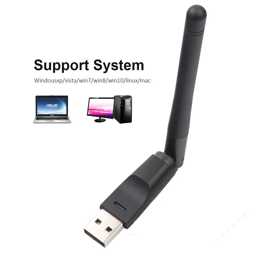 Wi-Fi USB адаптер внешняя сетевая карта 150 Мбит/с 7/8 Мб/с | Компьютеры и офис