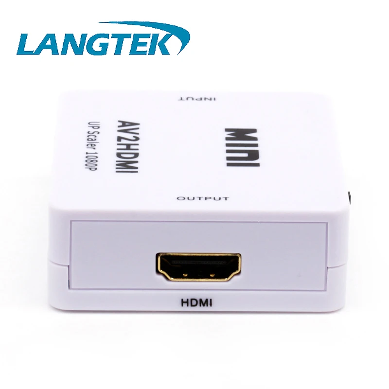 Langtek RCA CVBS AV к HDMI адаптер Поддержка HD 1080 P кабель MINI AV2HDMI видео конвертер |