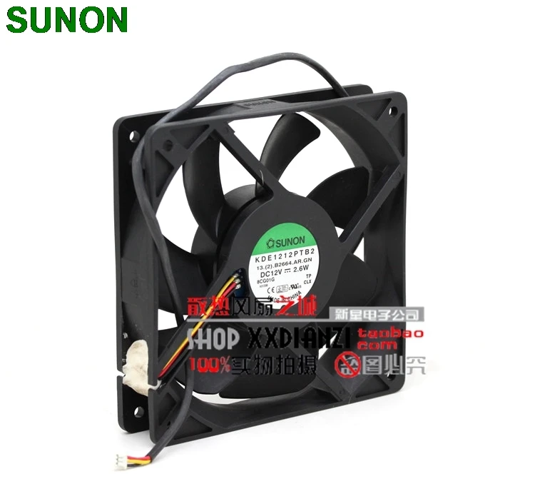 Трехпроводной вентилятор для Sunon KDE1212PTB2 12025 12V 2 6 W предупреждение|wire fan|fan 12v12v fan |