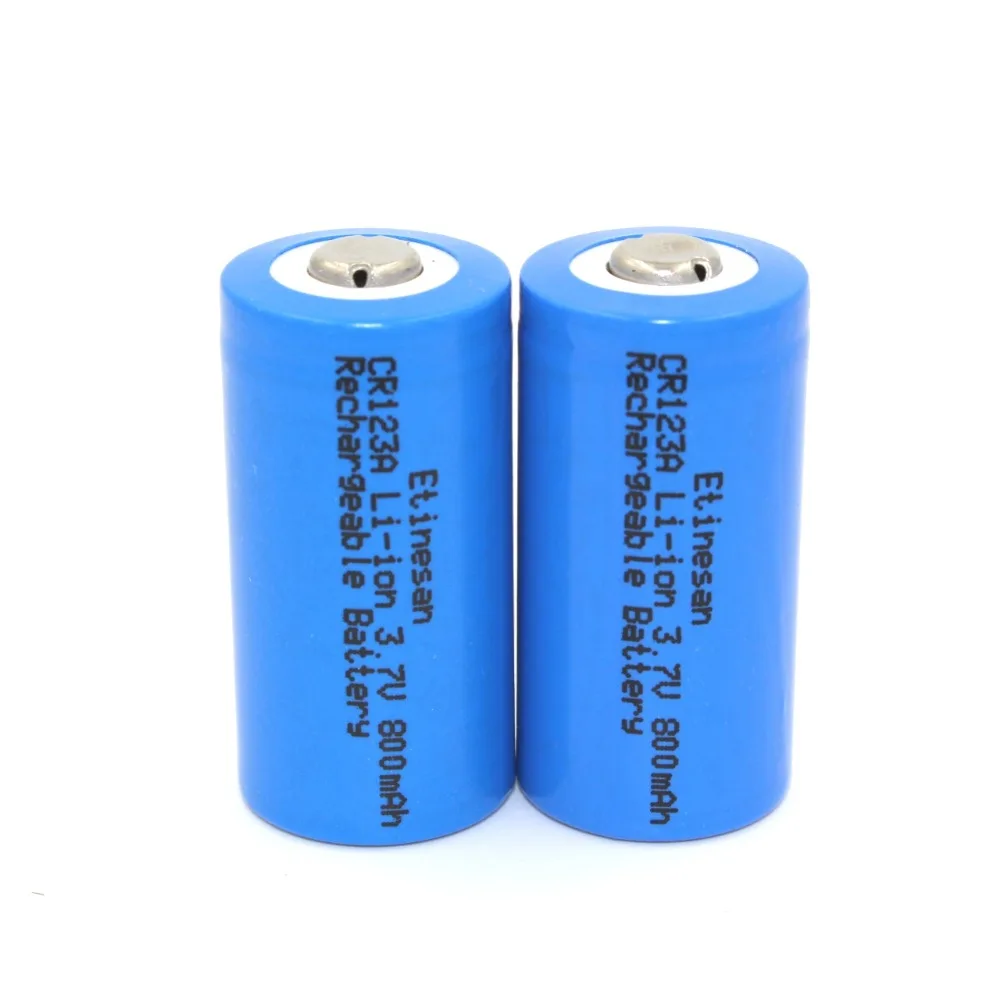 8 шт./лот Etinesan 800 мАч 2/3A CR17335 16340 CR123A LR123A 3 7 V Защищенные Литий ионные