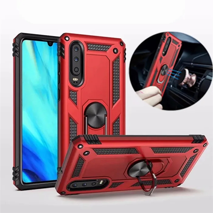 Чехол для Huawei P30 Pro автомобильный держатель подставка магнитный кронштейн чехол с