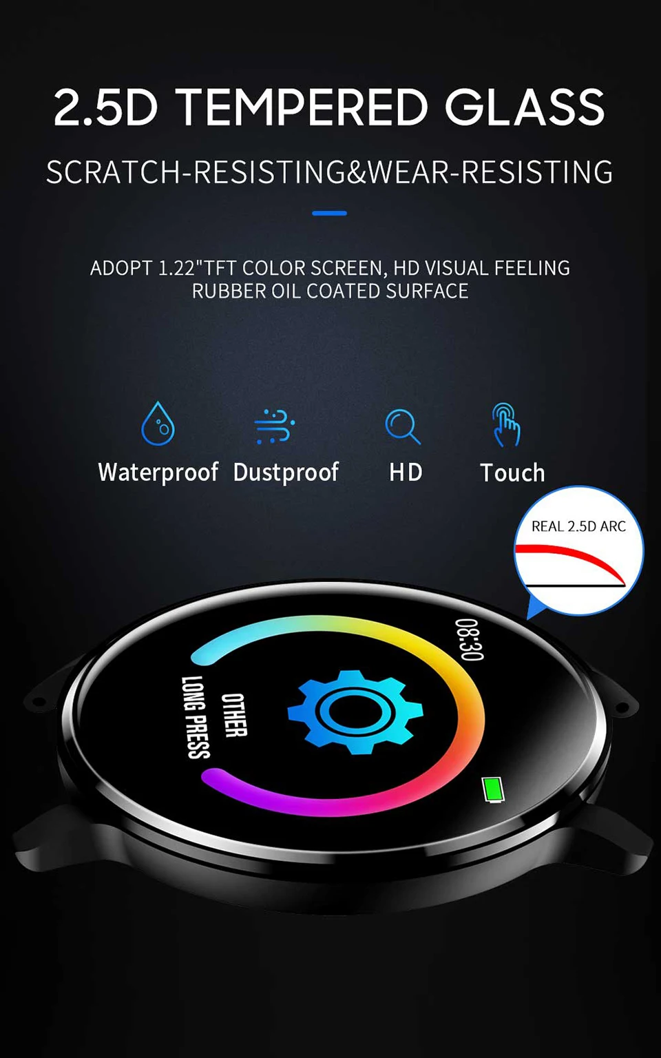 G6 smart watch IP68 из водонепроницаемого материала для измерения кровяного давления, уровня кислорода в крови монитор фитнес трекер Смарт-часы браслет для мужчин/женщин