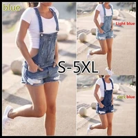 women fashion sexy street style plus size hole cowboy shorts strap denim short bib overalls jumpsuits and rompers playsuit s 5xl