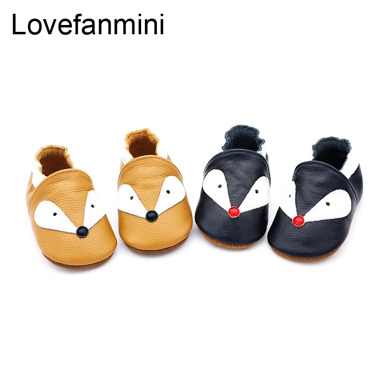 

Baby Shoes Soft Genuine cow Leather Baby Boys Girls Infant toddler Moccasins Shoes Slippers First Walkers Non-slip fox 103