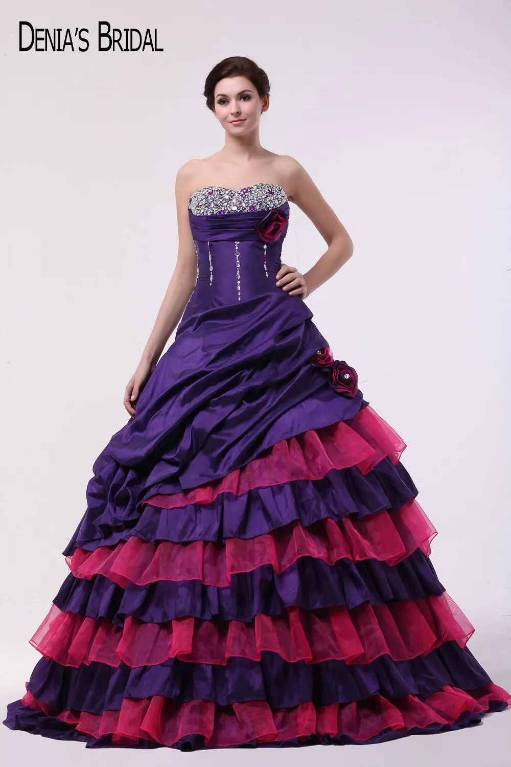 Темно фиолетовое Красное Бальное Платье вечерние платья без бретелек с вырезом