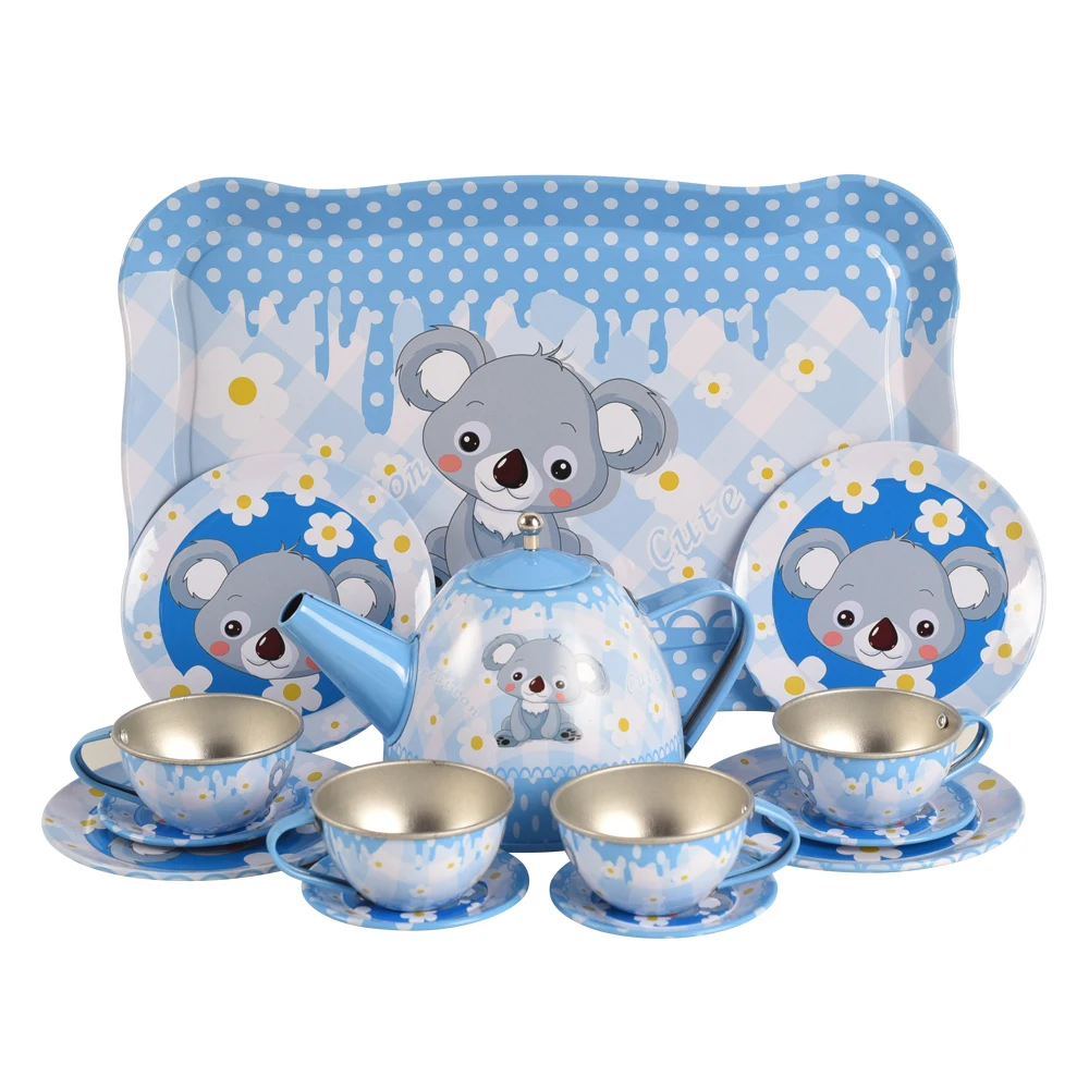 Металлический чайный набор BOHS миниатюрный игрушки Koala 15 шт.|Детские кухни| |